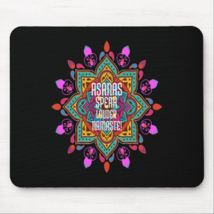 Asanas Flow Stronger With Vibrant Mandala Namaste  Mouse Mat