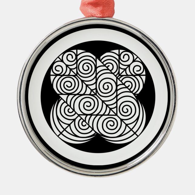 Asano Hawk feathers Metal Tree Decoration (Front)