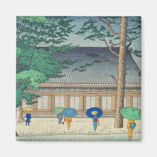 Asano Takeji Rain at Sanjusangendo Temple art Magnet