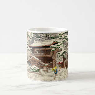 Asano Takeji Snow in Yuki Shrine shin hanga art Coffee Mug