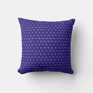 Asanoha Geometric Leaves Traditional Japanese Thro Cushion