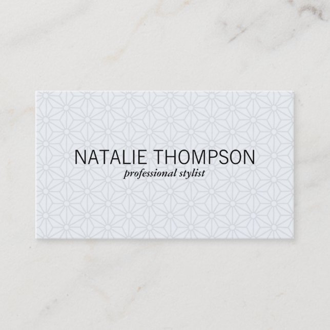 Asanoha Pattern Business Card (Front)