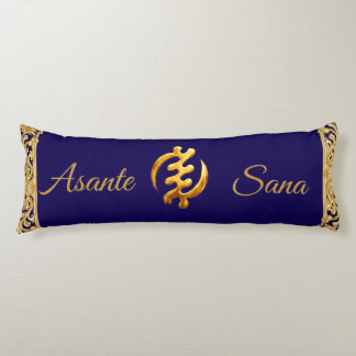 Asante Sana "Gye Nyame" Dark Blue Adinkra Heritage Body Cushion