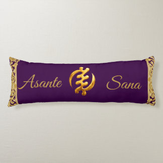 Asante Sana "Gye Nyame" Deep Purple Adinkra Achemp Body Cushion
