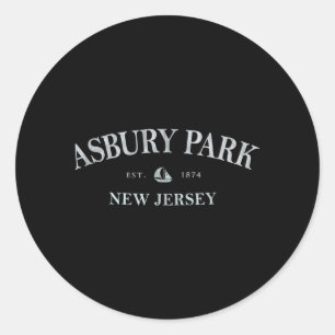 Asbury Park New Jersey _ Asbury Park NJ Sailboat Classic Round Sticker