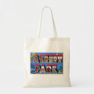 Asbury Park New Jersey NJ Large Letter Postcard Tote Bag