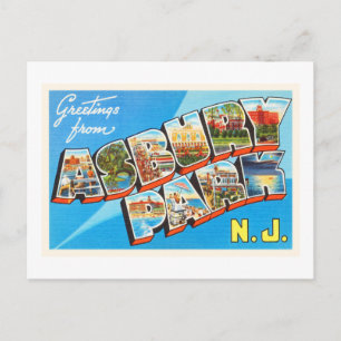 Asbury Park New Jersey NJ Vintage Travel Postcard- Postcard