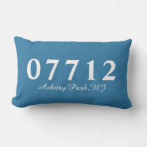 Asbury Park NJ 07712 Pillow, Engagement Gift