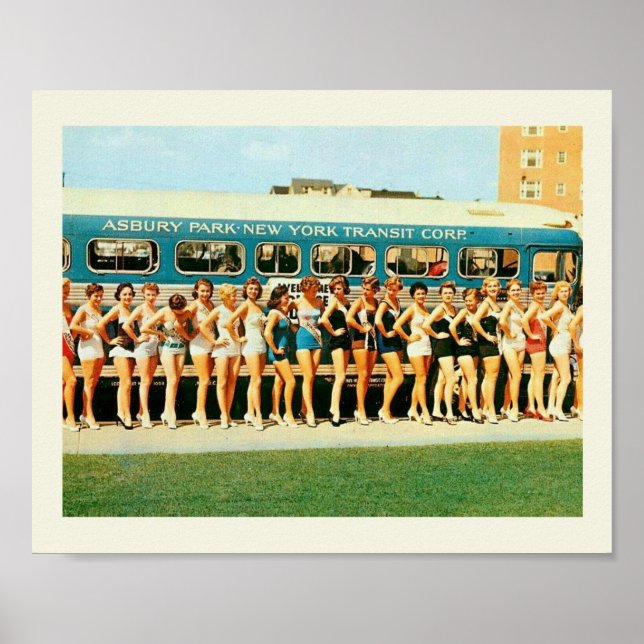 Asbury Park NJ, Beauty Pageant Vintage   Poster (Front)