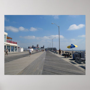 Asbury Park NJ Boardwalk and stores Poster