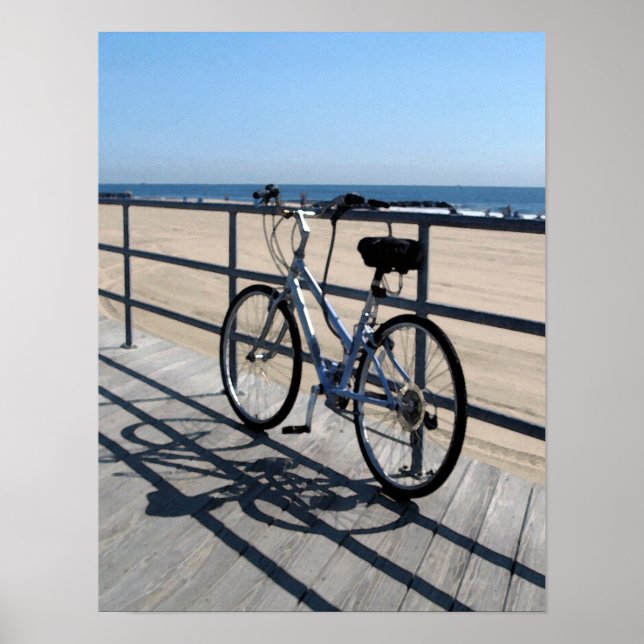 Asbury Park NJ Boardwalk - Bicycle Poster (Front)