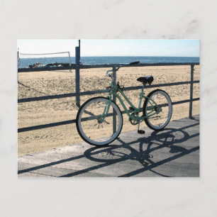 Asbury Park NJ Boardwalk - Green Bicycle Postcard