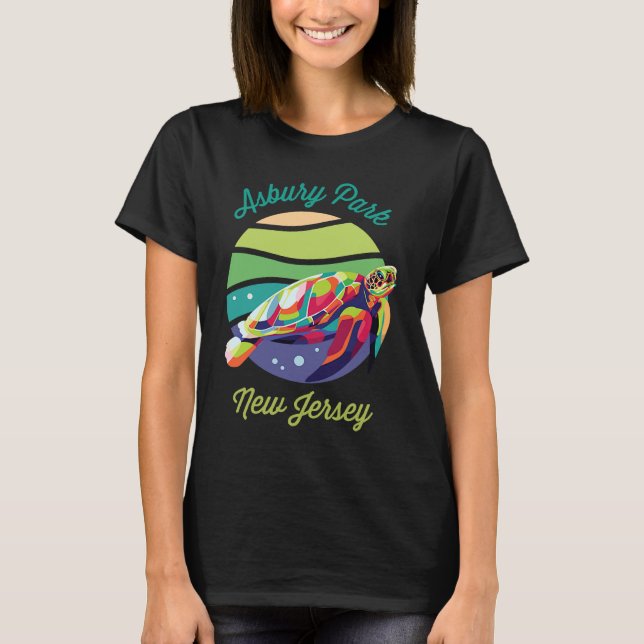 Asbury Park  Sea Turtle Souvenir T-Shirt (Front)
