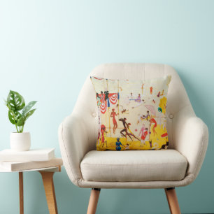 Asbury Park South by Florine Stettheimer Cushion