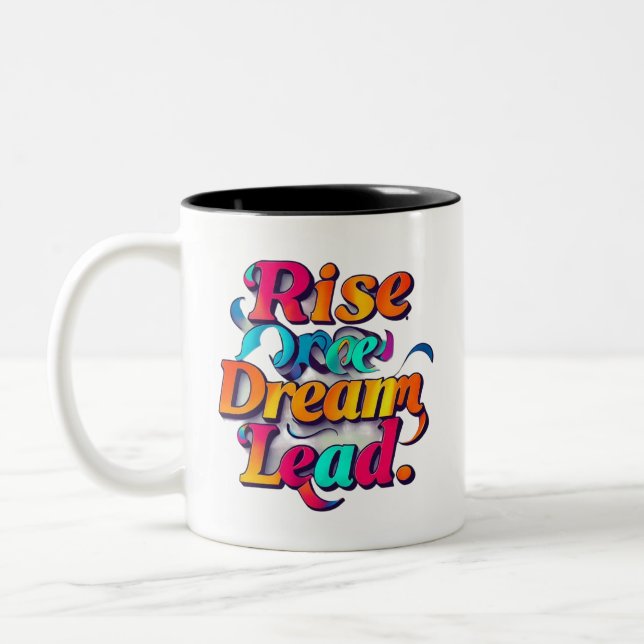 "Ascend to Greatness" Two-Tone Coffee Mug (Left)