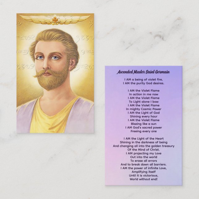Ascended Master Saint Germain Business Card (Front/Back)