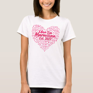 Ascendida a Gran Tía Est. 2027,Regalo para una Tía T-Shirt