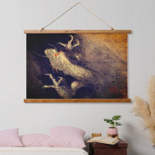 Ascending Dragon and Fuji Katsushika Hokusai 1840 Hanging Tapestry