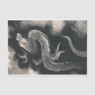 Ascending Dragon by Katsushika Hokusai Tissue Paper