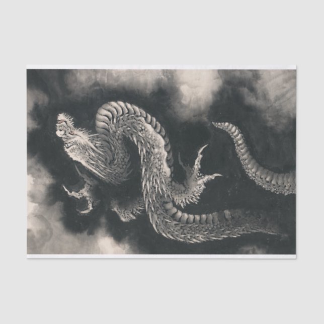 Ascending Dragon by Katsushika Hokusai Tissue Paper (Front)