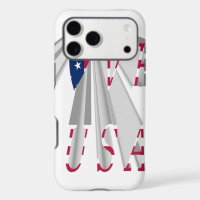 Ascending Patriotism: I Love USA Perspective Art