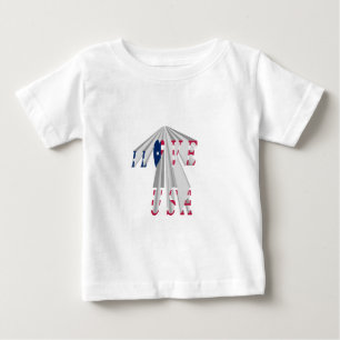 Ascending Patriotism: I Love USA Perspective Art Baby T-Shirt