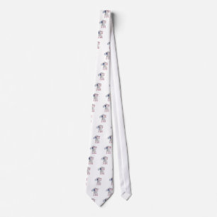 Ascending Patriotism: I Love USA Perspective Art Tie