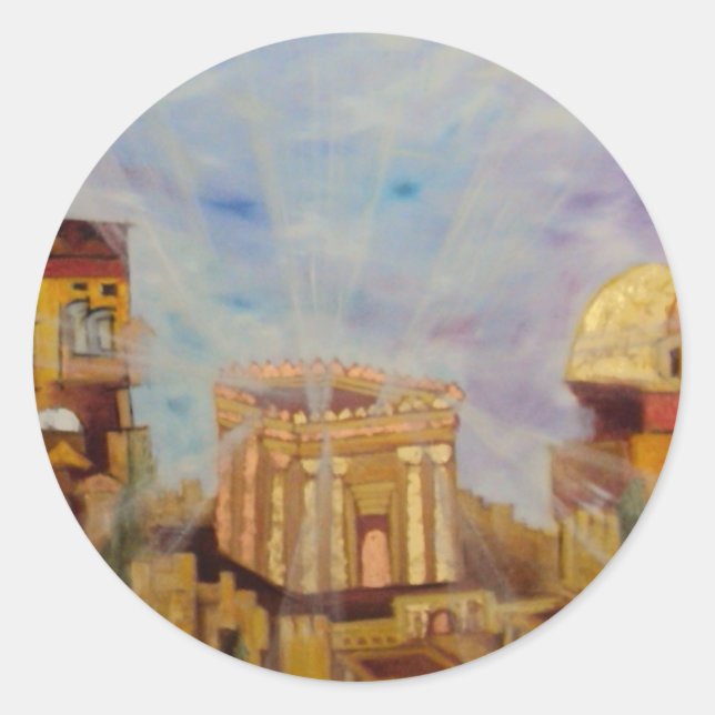 Ascending to Jerusalem Classic Round Sticker (Front)