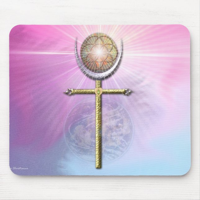 Ascension Ankh Mouse Mat (Front)