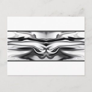 Ascension - chrome angel abstract postcard