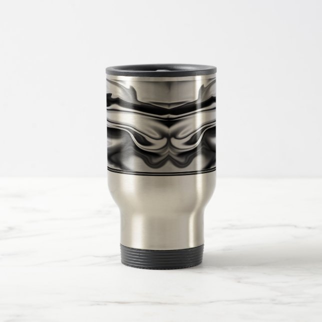 Ascension - chrome angel abstract travel mug (Center)