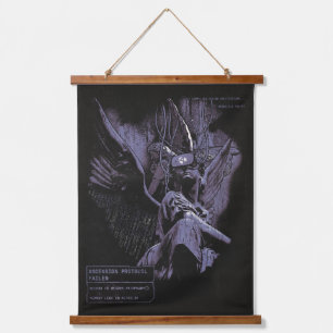Ascension Denied - Techno-Goth Streetwear Design Hanging Tapestry