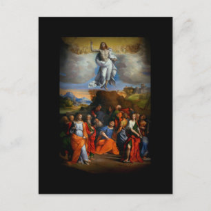 Ascension in Golden Clouds Postcard