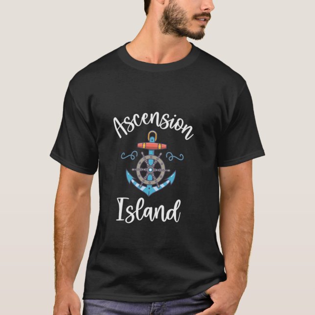 Ascension Island Anchor Ships Boat South Atlantic  T-Shirt (Front)