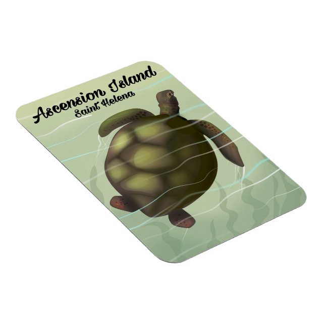 Ascension Island Sea Turtle Magnet (Right Side)