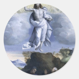 Ascension of Christ by Garofalo 1520.jpg Classic Round Sticker