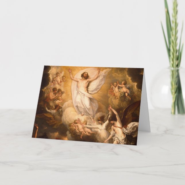 Ascension of Christ with Angels Card (Front)