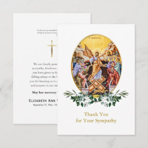 Ascension of Jesus Christ Orthodox Funeral Thank You Card
