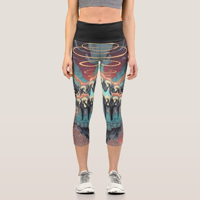 Ascension of the Bound Prophets Capri Leggings (Front)