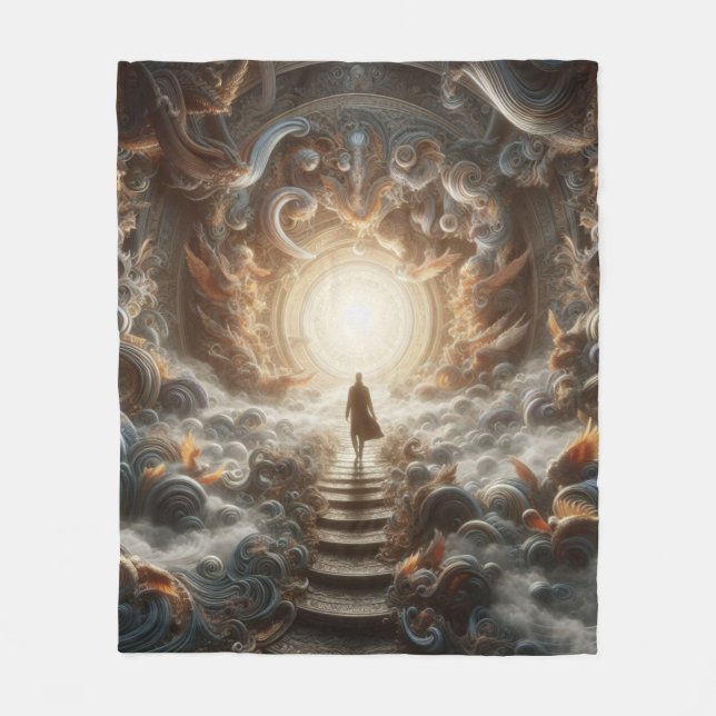 Ascension to the Light Fleece Blanket (Front)