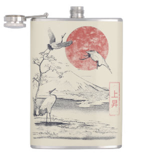 Ascension - Traditional Japanese Streetwear Design Hip Flask