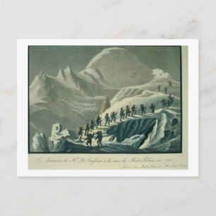 Ascent of Mr. De Saussure to the Summmit of Mont B Postcard