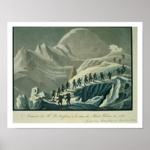 Ascent of Mr. De Saussure to the Summmit of Mont B Poster
