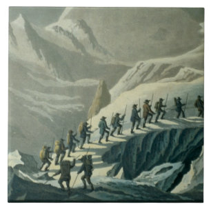 Ascent of Mr. De Saussure to the Summmit of Mont B Tile