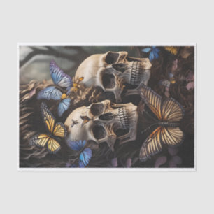 Ascent of Souls, Butterflies & Gothic Skulls Tissue Paper