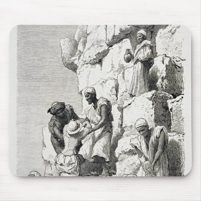 Ascent of the Great Pyramid, 19th century Mouse Mat (Front)