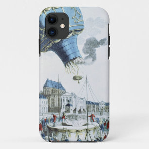 Ascent of the Montgolfier brothers hot-air balloon iPhone 11 Case
