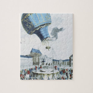 Ascent of the Montgolfier brothers hot-air balloon Jigsaw Puzzle