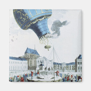 Ascent of the Montgolfier brothers hot-air balloon Magnet