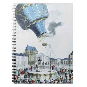 Ascent of the Montgolfier brothers hot-air balloon Notebook